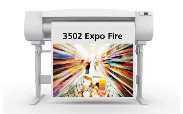 36 in. Sihl 3502 Expo Fire Retardant Polyester Banner on Printer