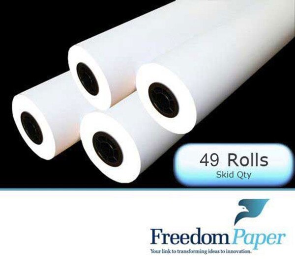 36 in. x 500 ft. 20 lb. Opaque White Bond (430) (44 Rolls)