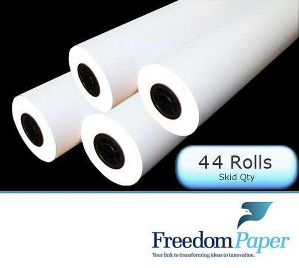24 in. x 500 ft. 20 lb. Opaque White Bond (430) (44 Rolls) Taped
