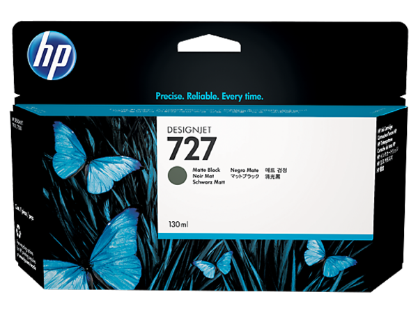 HP 727 Designjet Matte Black Ink Cartridge (130 ml) B3P22A