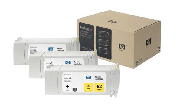 HP 83 Yellow UV 3-Ink Multipack