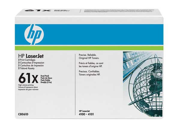 HP 61A LJ Toner Cartridge 2 Pack