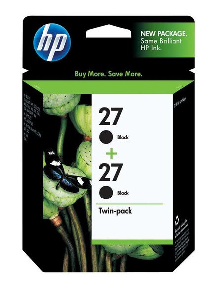 HP 27 Black Ink Cartridge 2 Pack