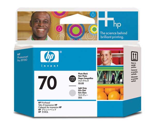 HP 70 Photo Black and Light Gray Printhead