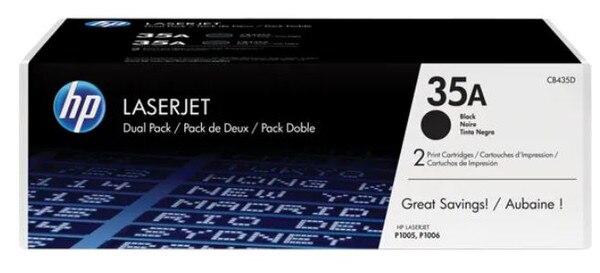 HP LJ CB435A Black Cartridge 2 Pack