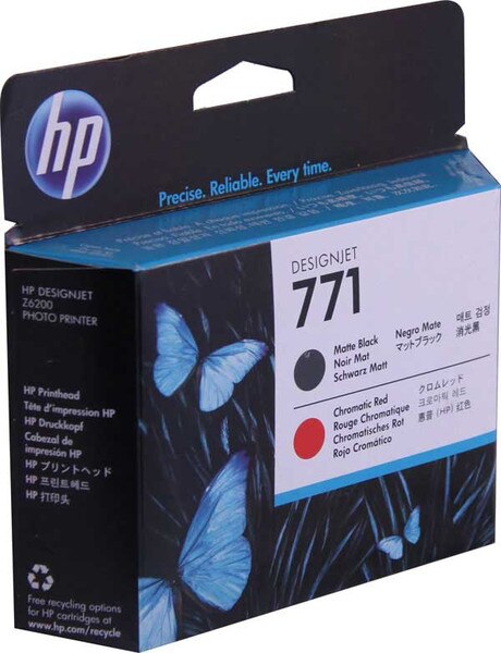 HP 771 Matte Black/Chromatic Red Designjet Printhead