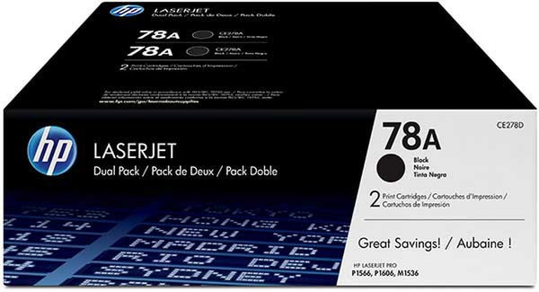 HP 78A LJ Smrt Prnt Cartridge 2 Pack (CE278D)