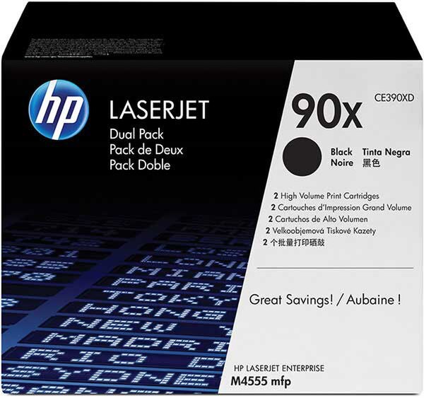 HP 90X Print Cartridge 2 Pack (CE390XD)