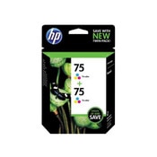 HP 75 Tri-Color Ink Cartridges 2 Pack