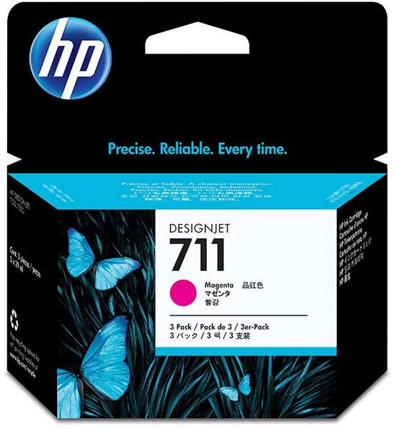 HP 711 Magenta Ink 3 Pack (CZ135A)