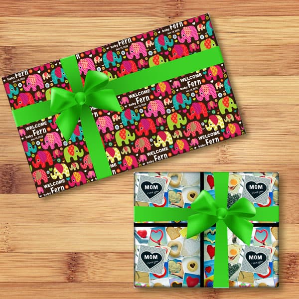 Gloss InkjetPrintable Gift Wrap WideFormat Rolls Freedom Paper